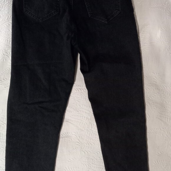 Lattelier Jeans Black Stone Washed Unhemmed Rough Edge (M) 27" - Picture 15 of 16